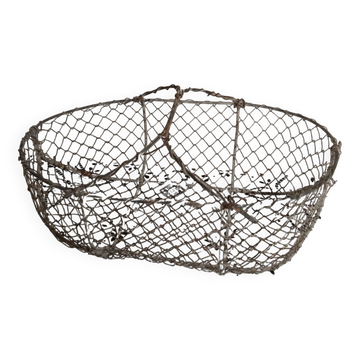 Panier en fil métallique grillagé, années 1950