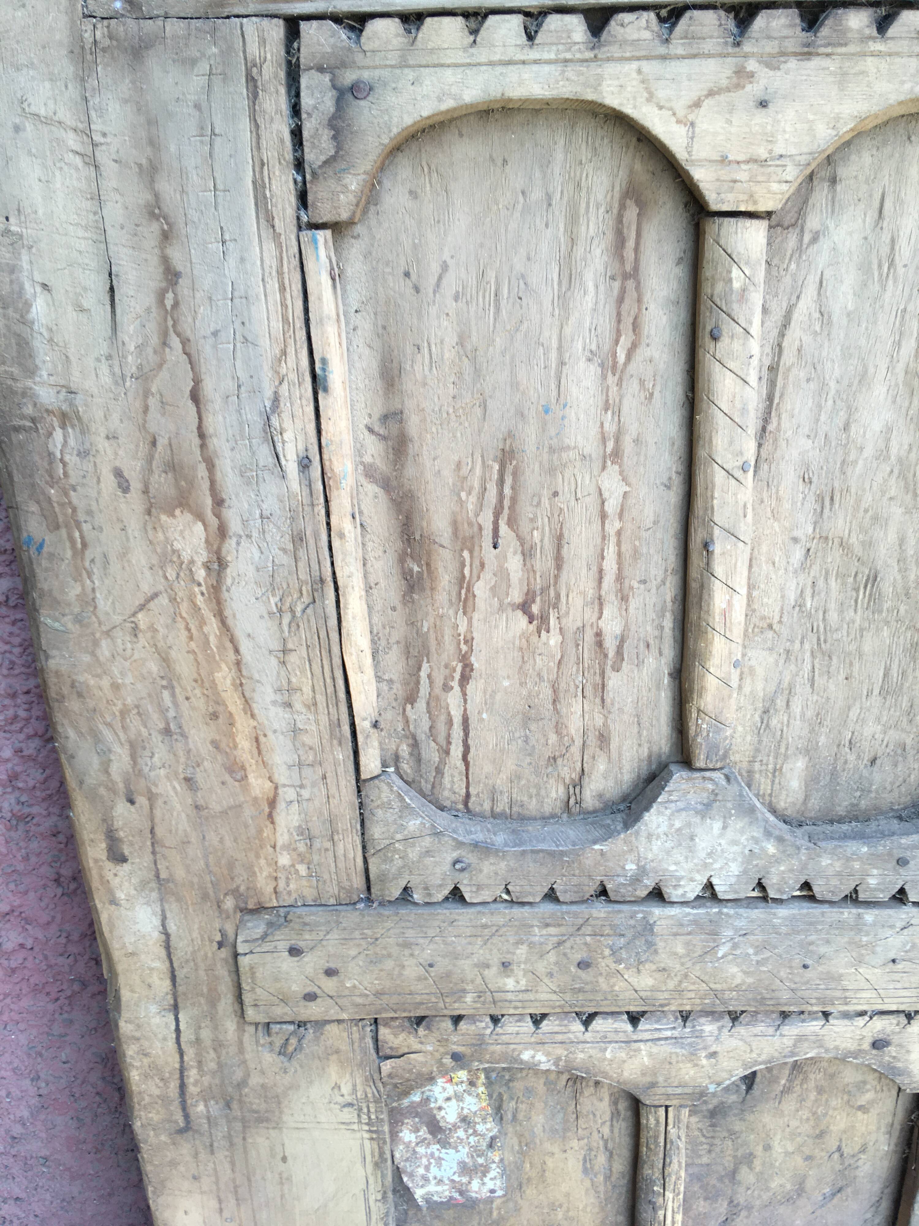 Authentic vintage wooden berber door - morocco