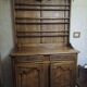 Antique Vendée dresser in solid elm by artisan Chaillou Hermouet.