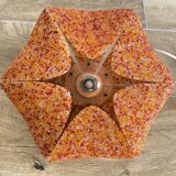 70s pendant light in orange Perspex