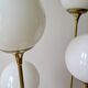 Italian Floor Lamp In Brass, Carrara and Opaline