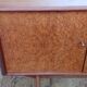 Vintage Scandinavian style sideboard in elm from the 1960s - Low buffet