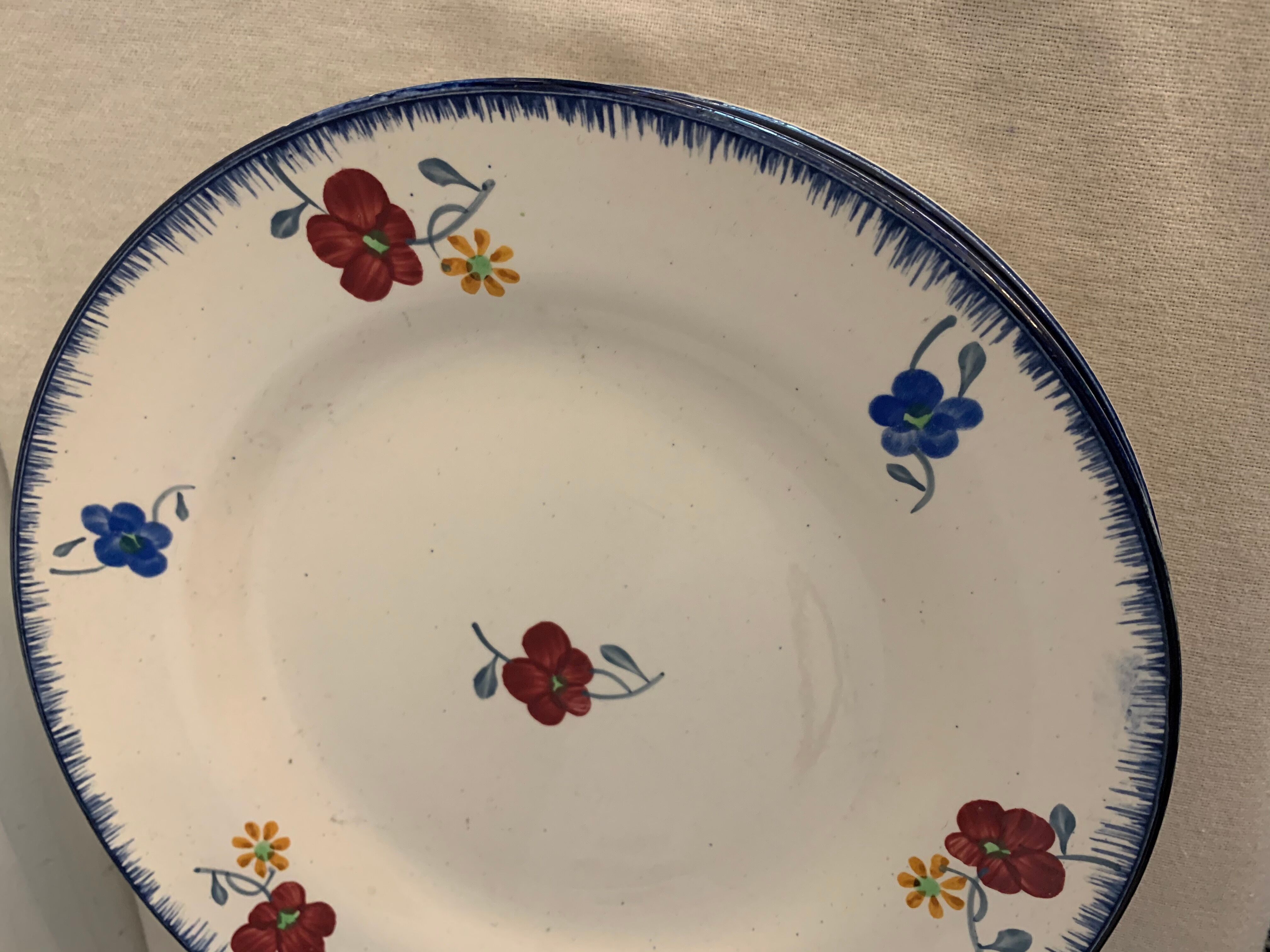 12 flat plates model Mary-Lou Digoin Sarreguemines