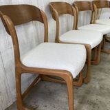 Set of 4 Baumann sled chairs