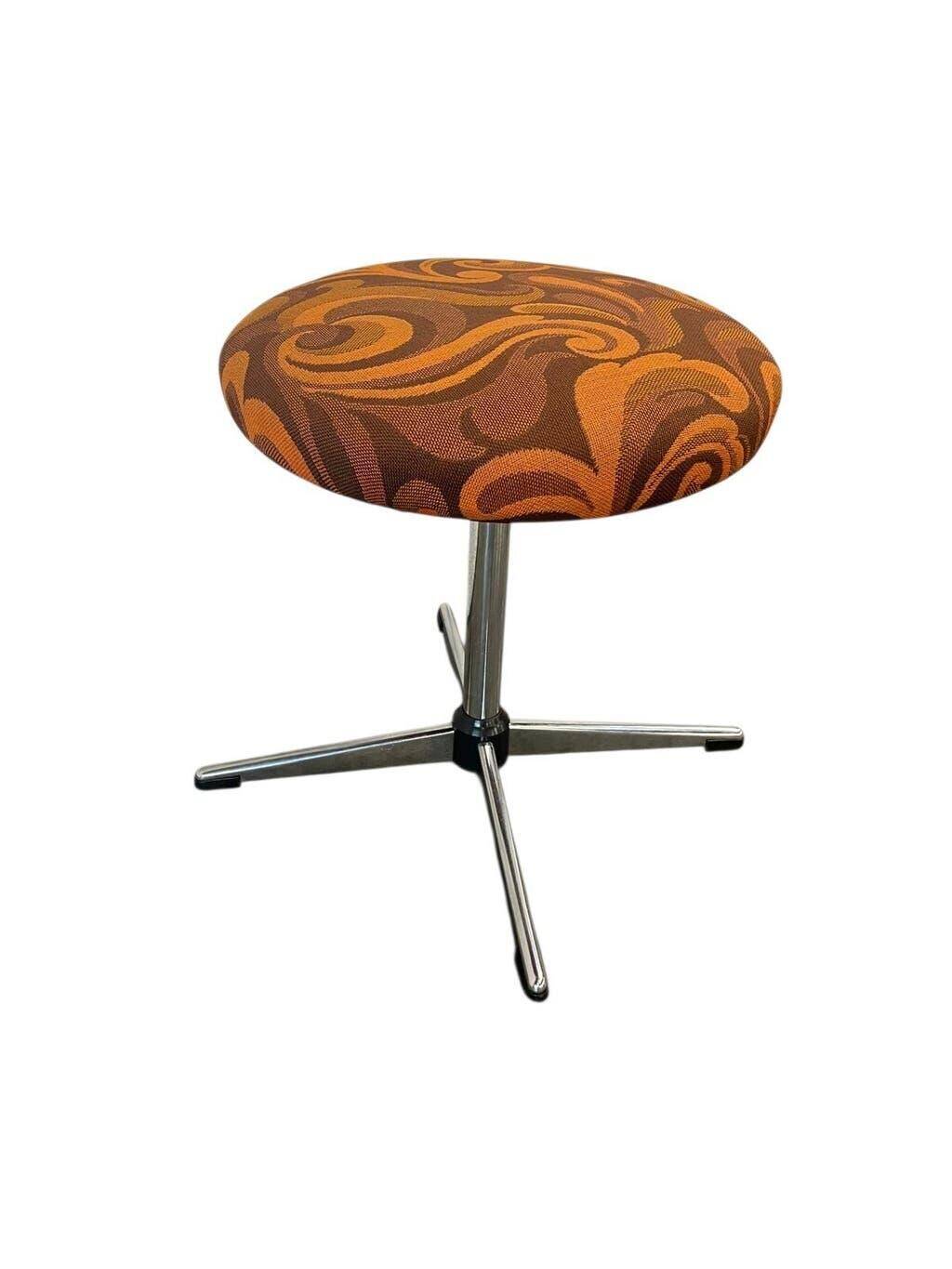 Vintage 70s pouf/stool with star base.