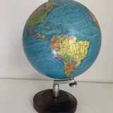Large vintage 1985 terrestrial globe Taride wood - 38 cm