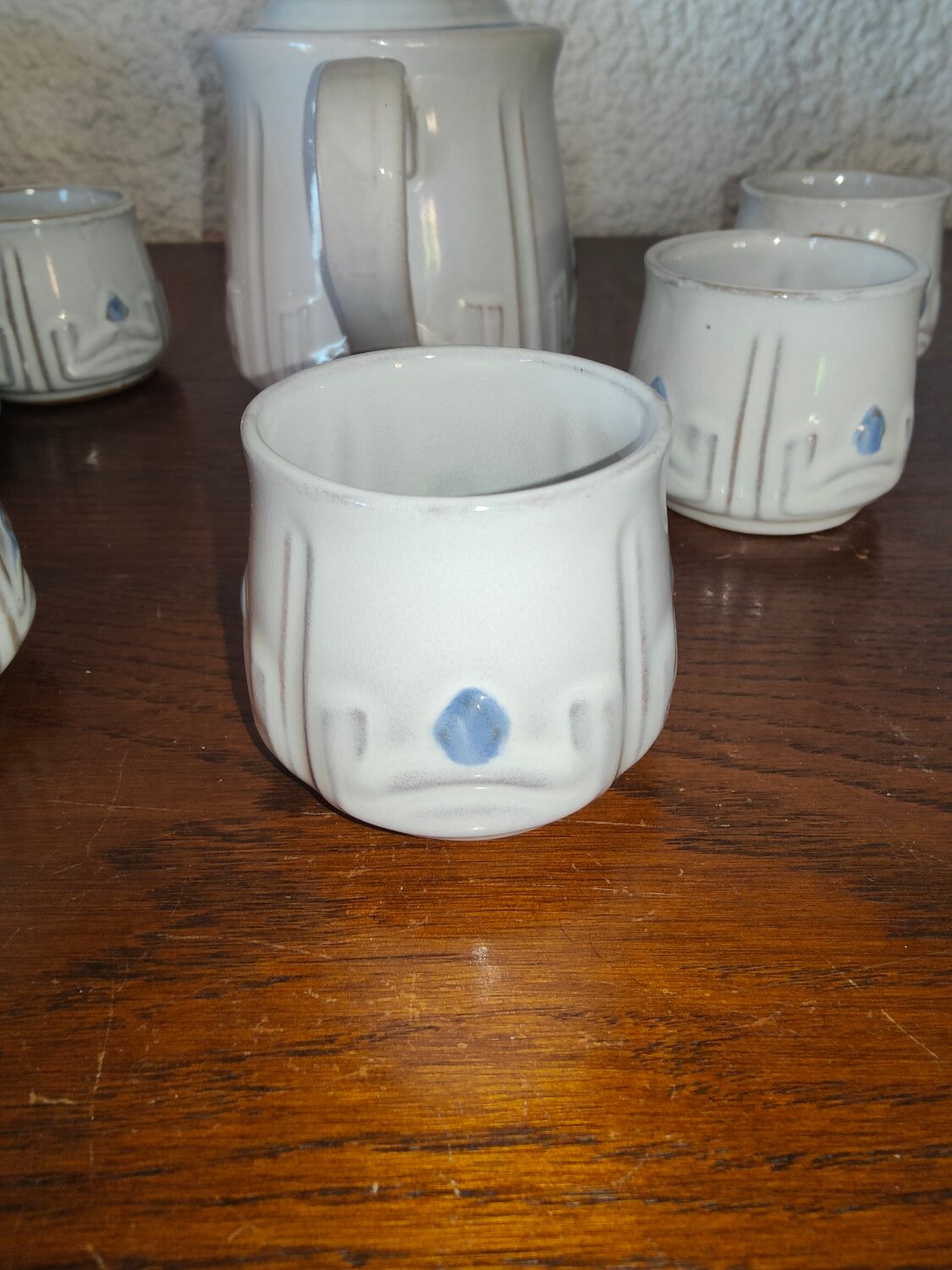 Vintage ceramic coffee set coffee maker with 6 cups