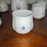 Vintage ceramic coffee set coffee maker with 6 cups