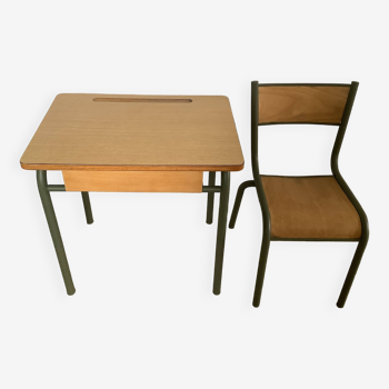 School desk and chair 1950s