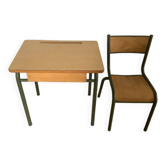 School desk and chair 1950s