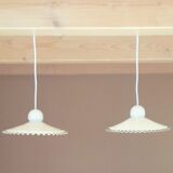 Set of 2 50s opaline pendants