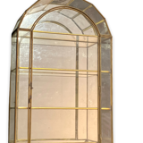 Showcase to be installed in golden brass 1950s