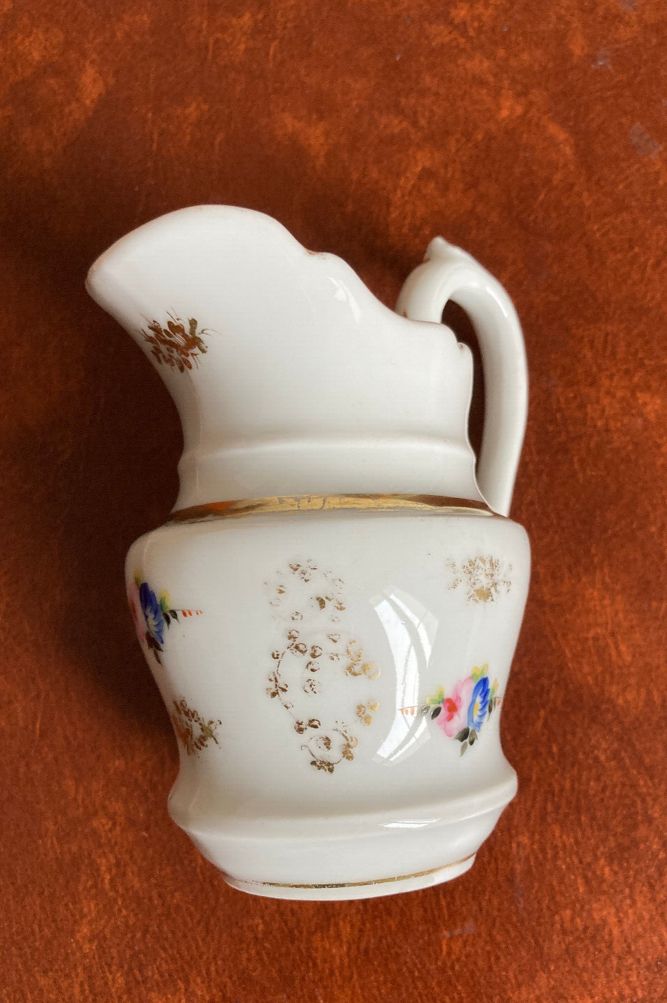 Antique milk jug, porcelain of Paris XIXth