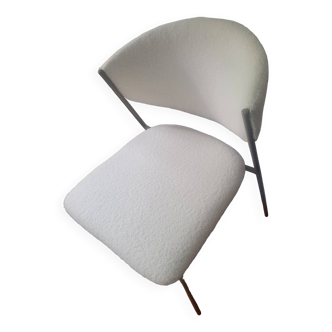 chaise de bureau design blanc  bouclette