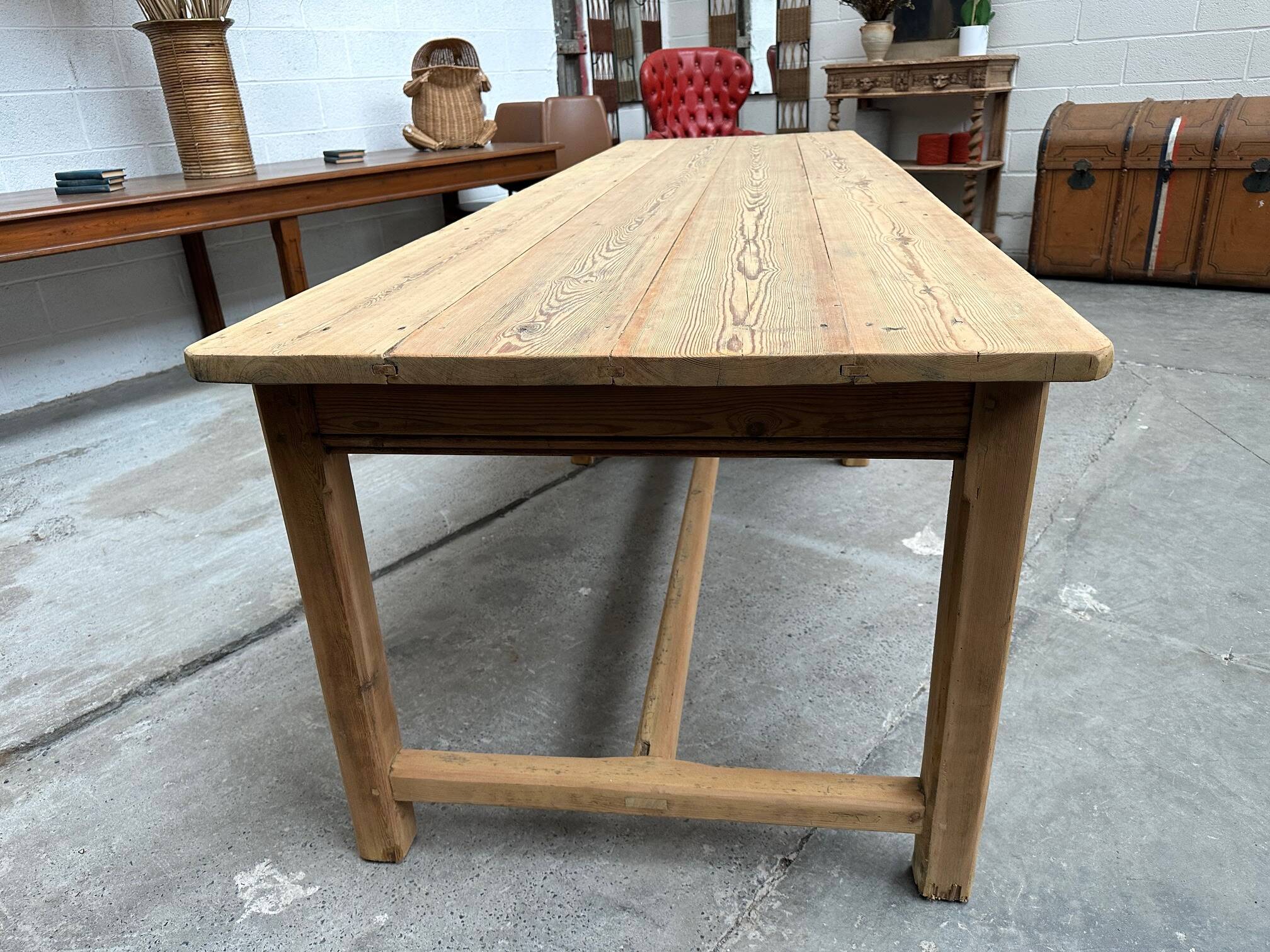 Large 20th century pine community table