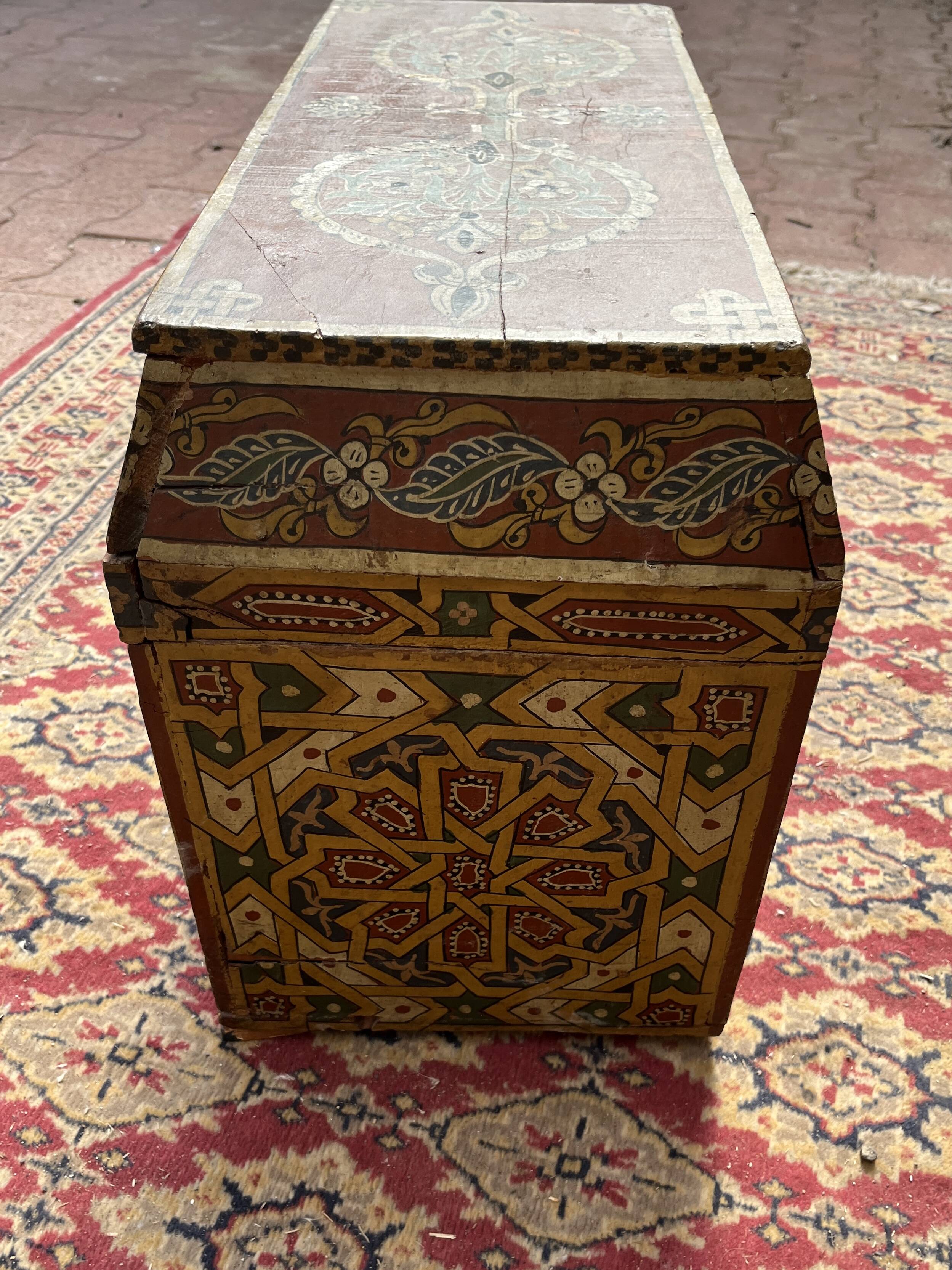 Antique oriental wooden chest