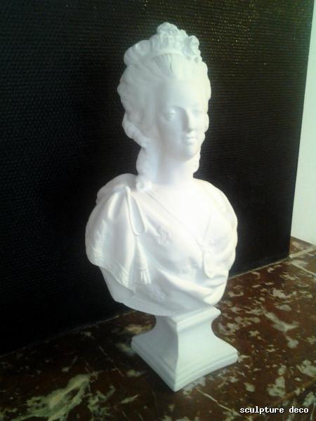 Buste marie Antoinette en staff plâtre renforcé H54cm