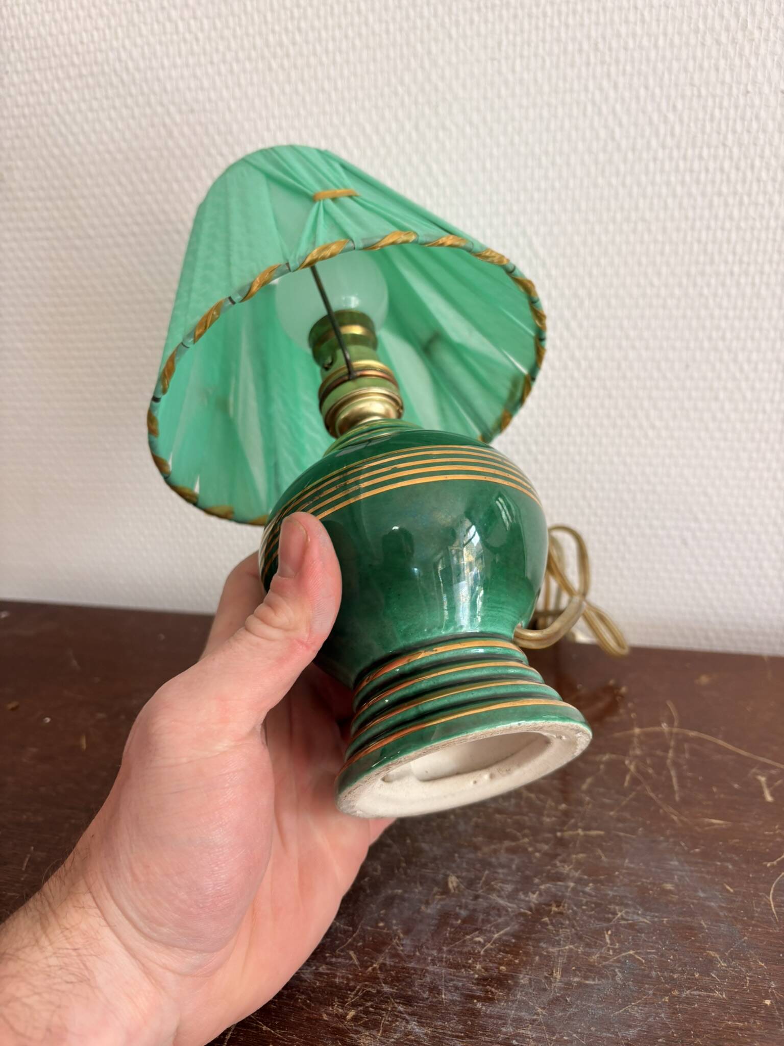 Petite lampe de table céramique – Style Art Déco / Vintage