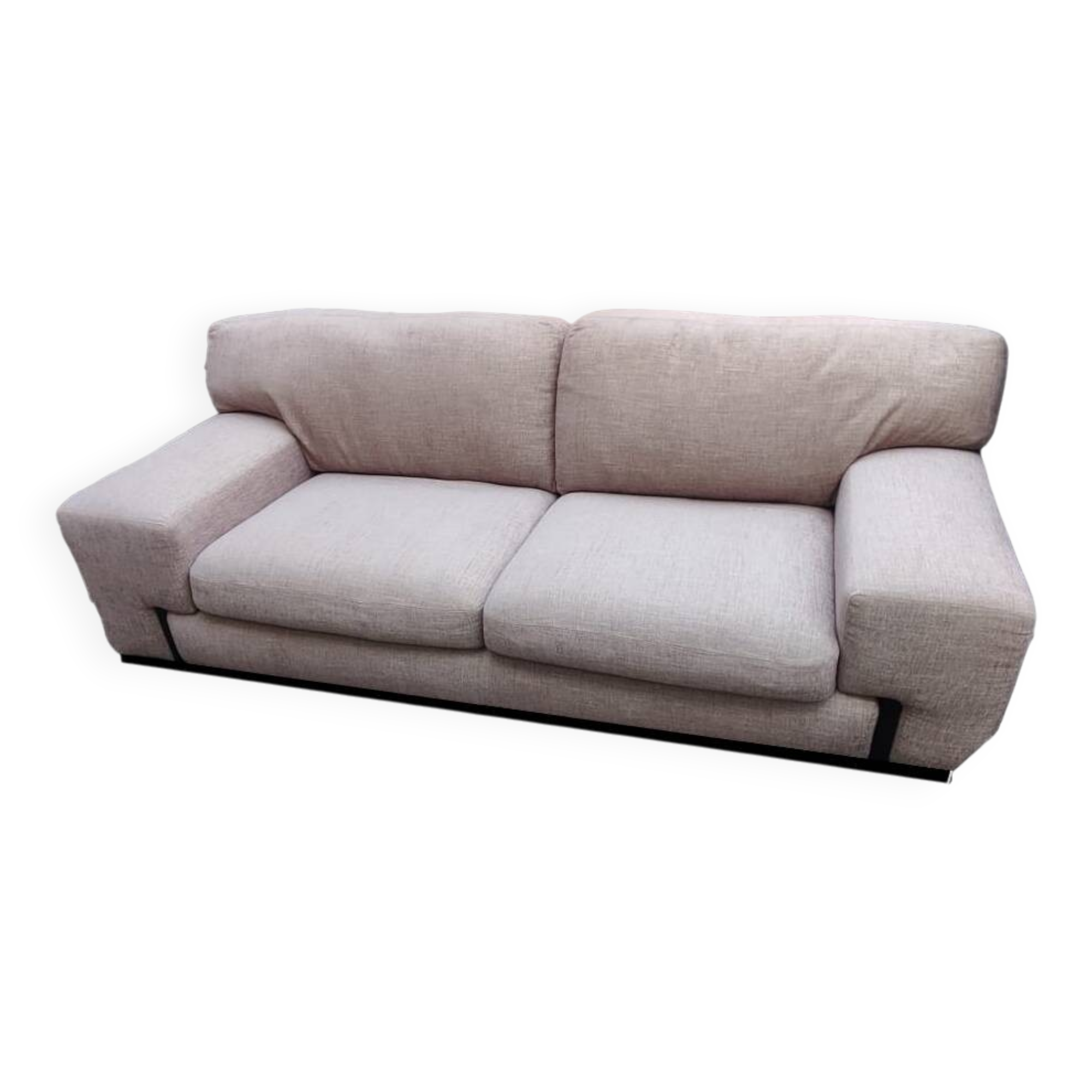 Beige 3-seater sofa, fully renovated.