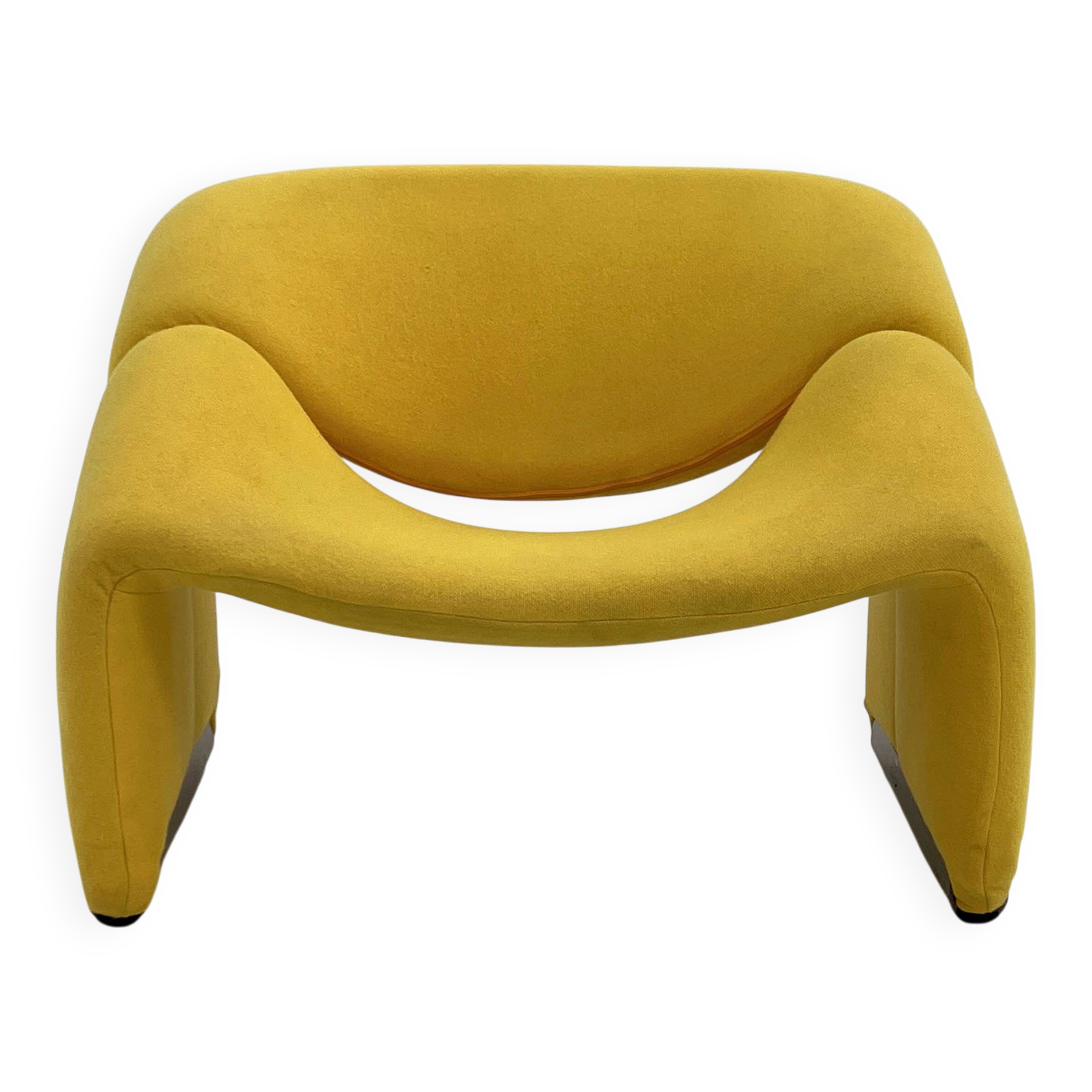 Fauteuil Jaune F598 Groovy de Pierre Paulin pour Artifort, 1970
