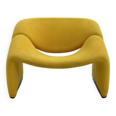 Fauteuil Jaune F598 Groovy de Pierre Paulin pour Artifort, 1970