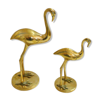 Pair of small pink Flemish brass
