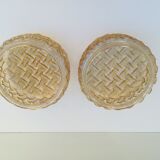 TWO PLAFONNIERS IN VERRE SOUFFLE