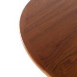 Round 3x extendable dining table 'Hampen' - danish teak mid century modern