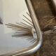 Miroir de barbier triptyque vintage