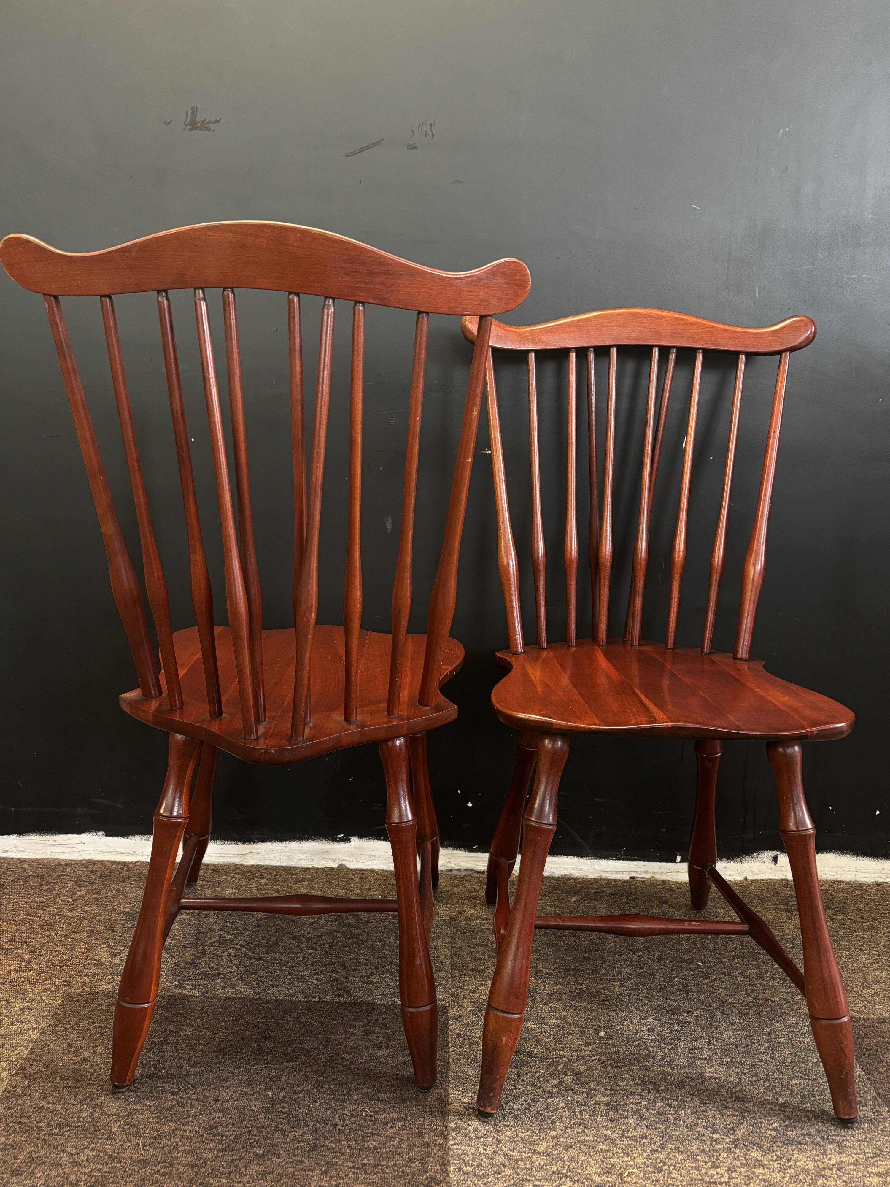 Pair of spindle-back Windsor chairs