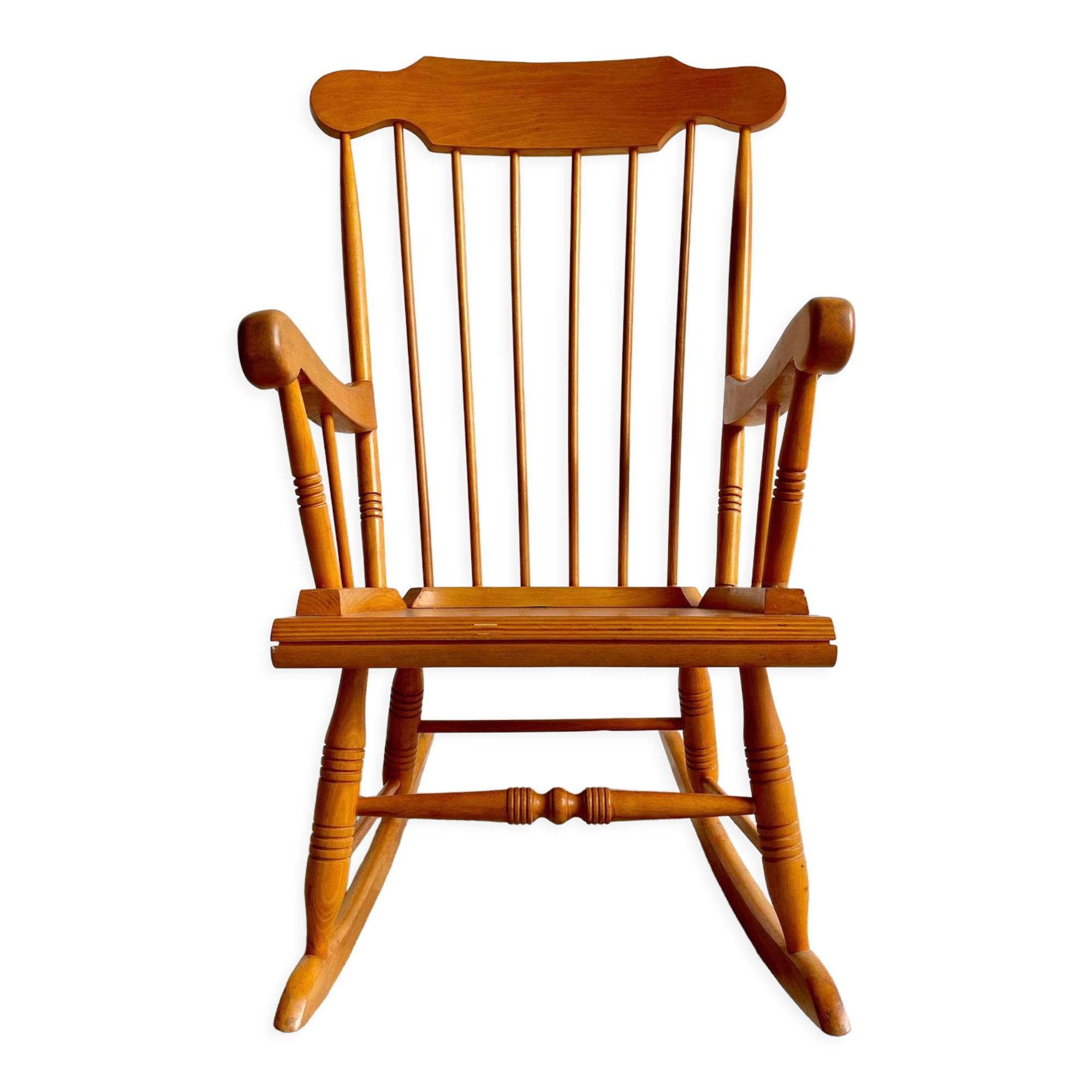 Rocking-chair en bois vintage