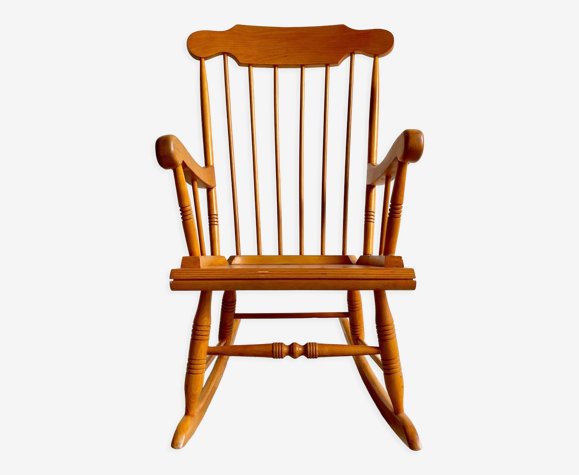 Rocking-chair en bois vintage