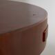 Art Deco Teak Round Table with Pull-Out Ashtray Tabs