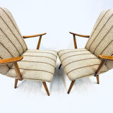 A pair vintage Cocktail chairs with stripes
