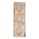 Tapis couloir en laine et coton fait main Oushak turc des années 1970, 116x322.