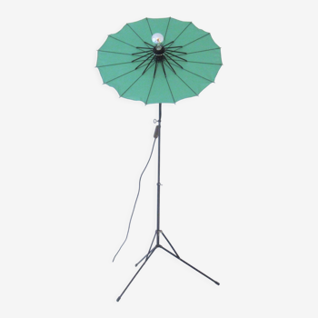 Lampadaire parapluie vert années 70