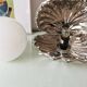 Vintage table lamp in silver ceramic shell 1990