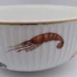 Small LF porcelain salad bowl with seafood decoration.