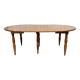 Round cherry wood table, 6 feet, Louis Philippe style with 2 extensions.