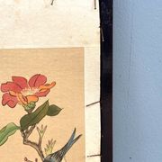 Framed Chinese Silk Embroidery Panel with Bird and Blossoms