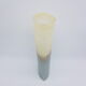 Vase en verre soufflé gris et beige