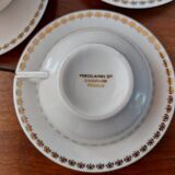 3 Couleuvre porcelain tea cups