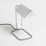 Large original 1980s chrome table lamp by Florian Schulz