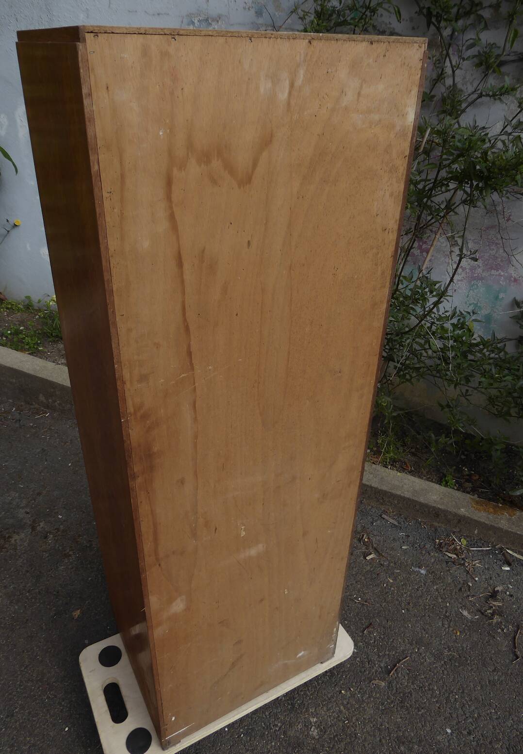 Vintage 1960s storage cabinet with curtains