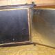 Napoleon III triptych wall mirror in blackened wood imitation bamboo 26x23cm
