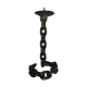 Candlestick with iron link chain and bronze cup