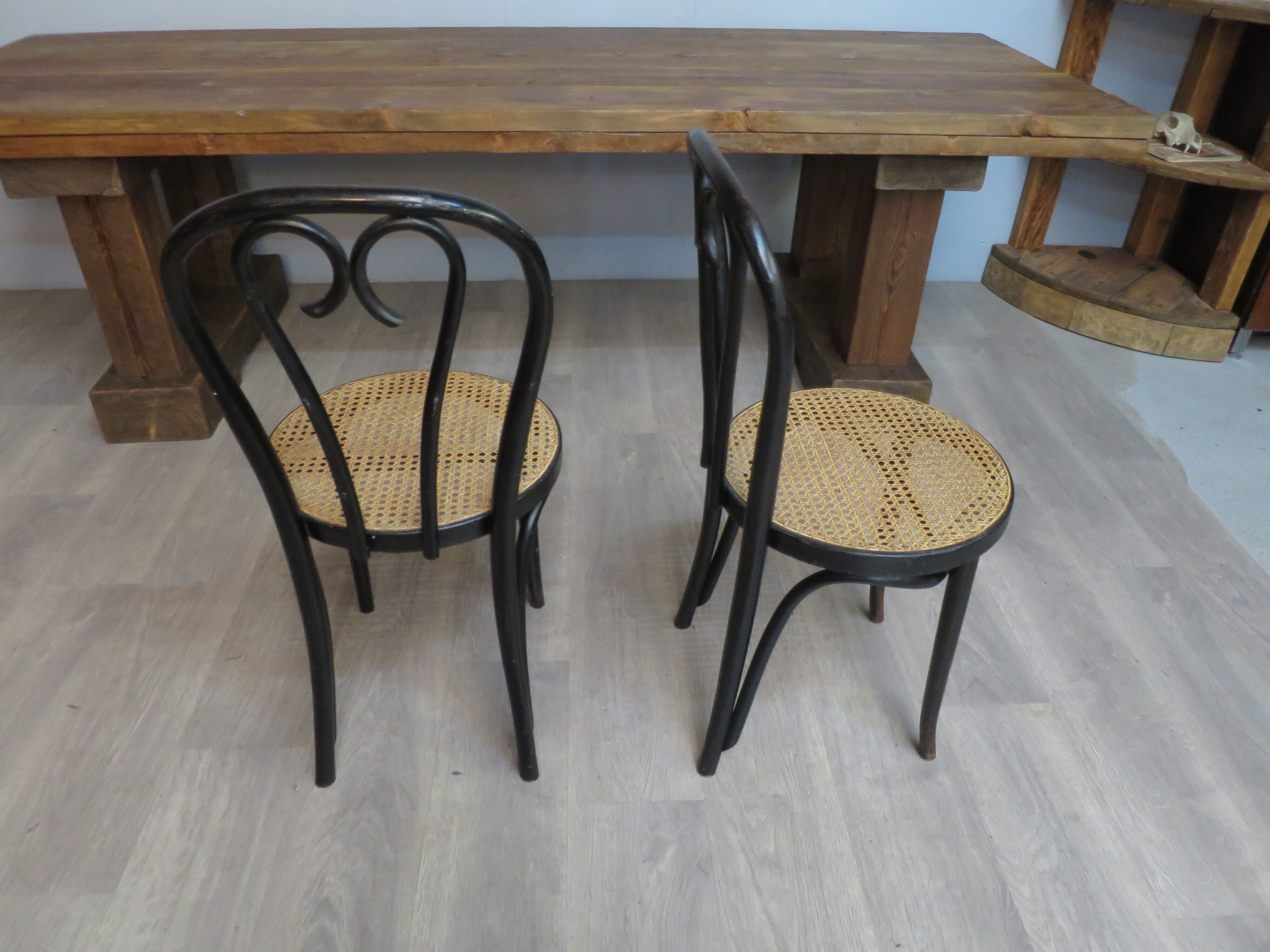 Pair of chairs bentwood black