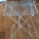 Folding side table in plexiglass with removable top – Vintage design