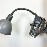 Grey Industrial Scissor Wall Lamp from Elektroinstala, 1960s