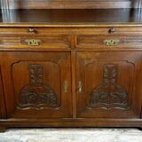 Nancy School: butterfly-shaped buffet from the Art Nouveau period in solid wood circa 1900